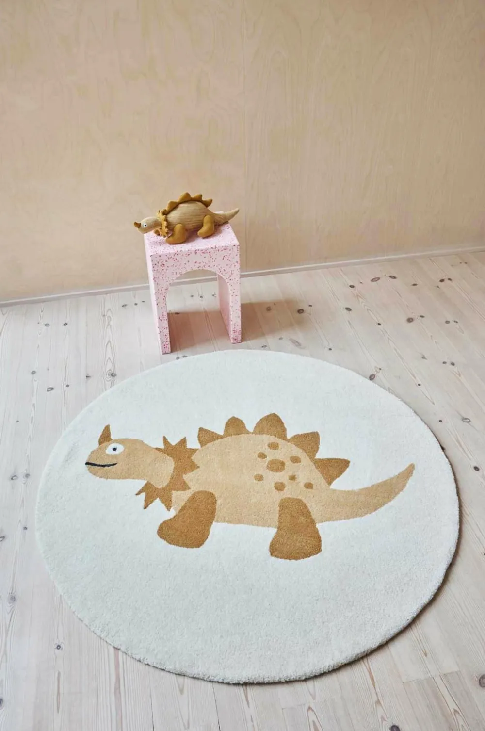 OYOY Living Design Børnegulvtæpper|Uldtæpper>Tæppe Billy Dino Safran