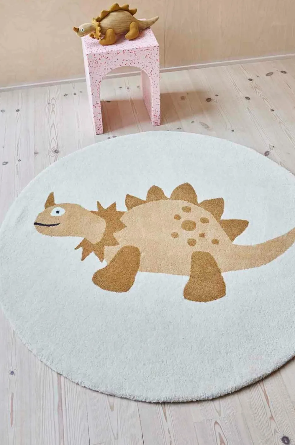 OYOY Living Design Børnegulvtæpper|Uldtæpper>Tæppe Billy Dino Safran