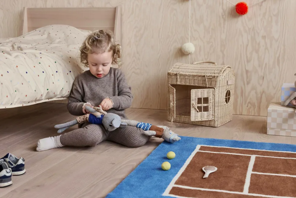 OYOY Living Design Dukker, Figurer & Tøjdyr|Musikinstrumenter>Tennis Dukke Nuni Mouse Lysegrå