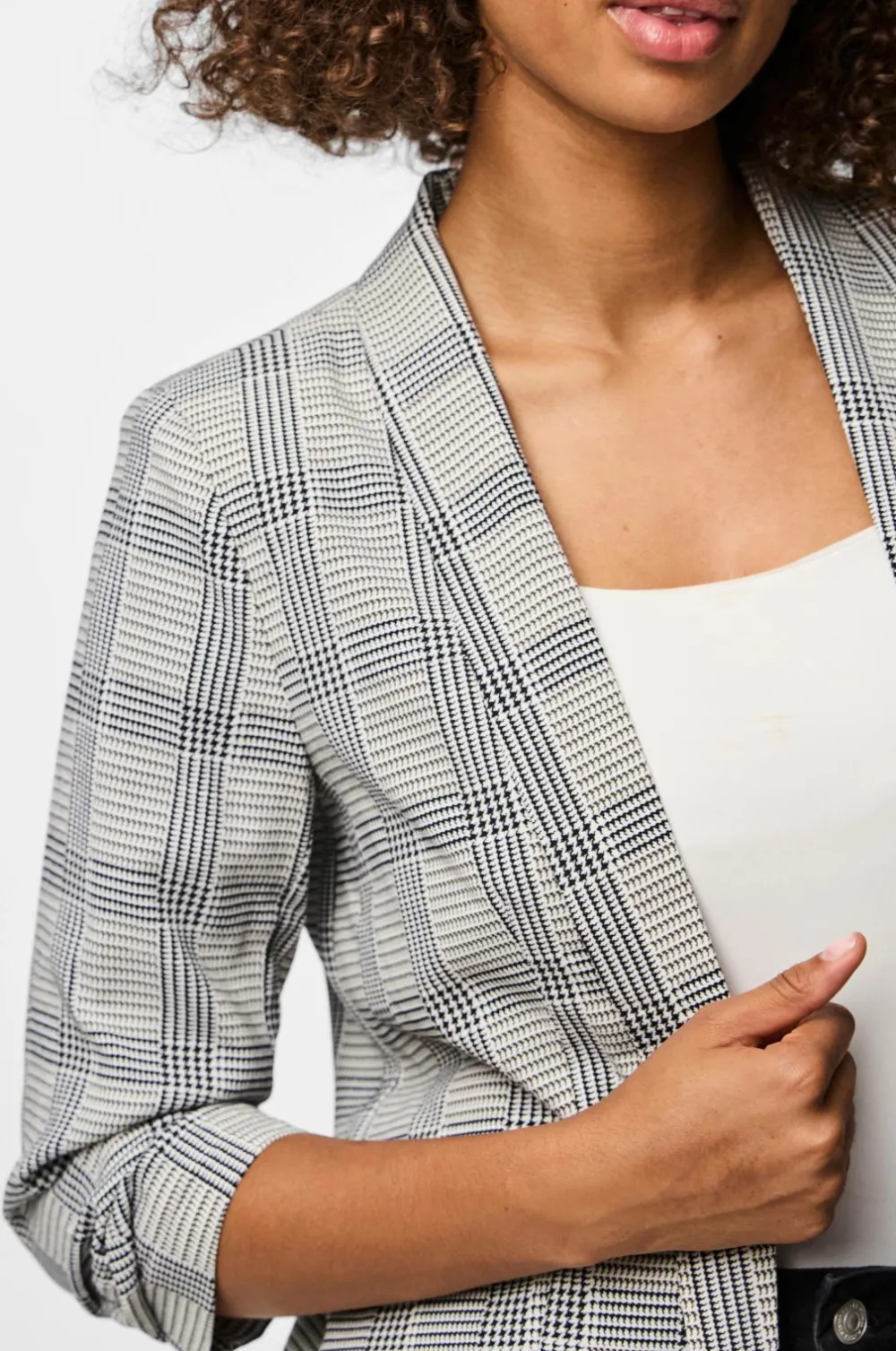 pieces Habitjakke pcBosella 3/4 Printed Blazer Black New