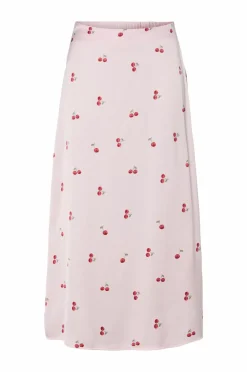 pieces Nederdele>Maxi nederdel pcMikela HW Ankle Skirt Wvn Kca Pink-a-boo