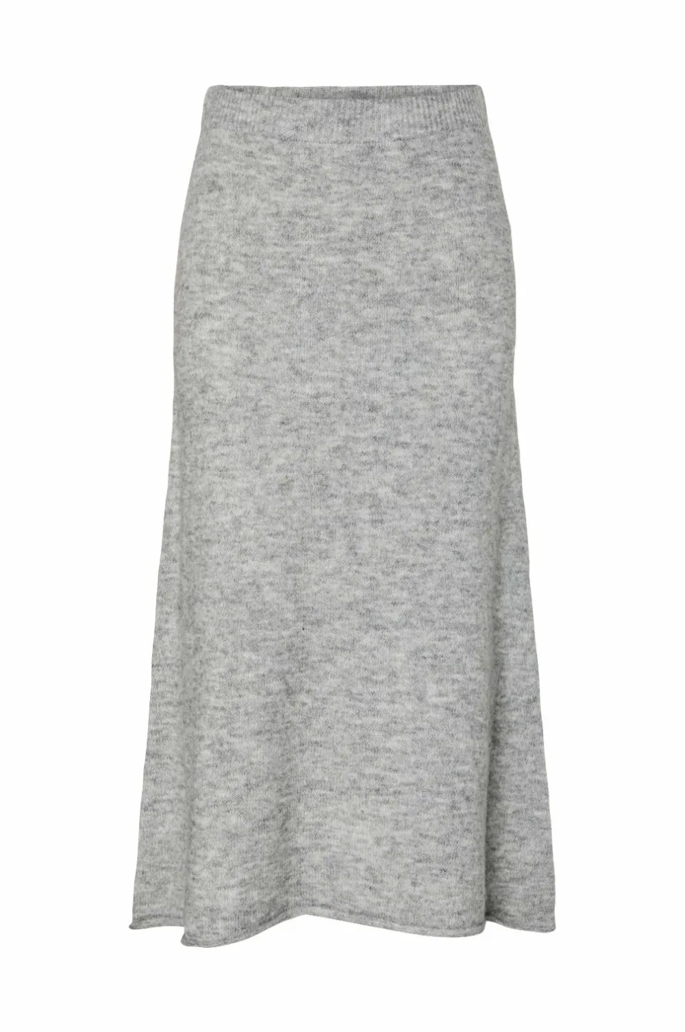 pieces Nederdele>Nederdel pcPam HW Ank Knit BC Medium grey melange