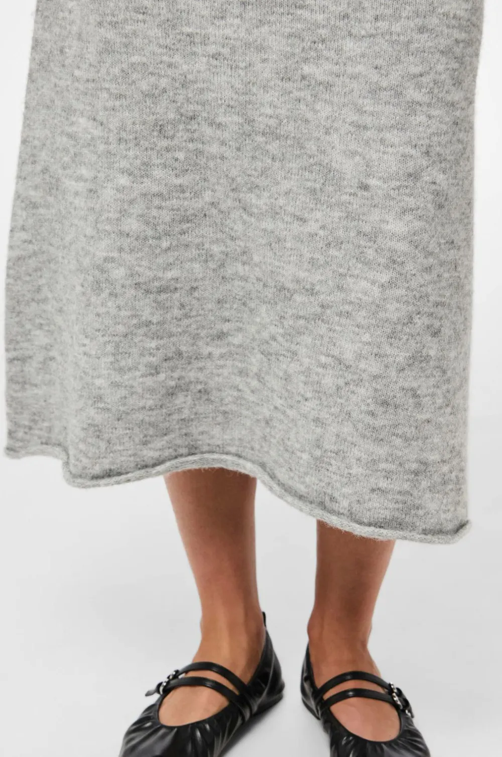pieces Nederdele>Nederdel pcPam HW Ank Knit BC Medium grey melange