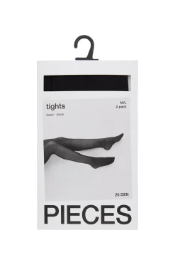 pieces Strømpebukser pcNew Nikoline 20 Den Tights 2-pak Black New