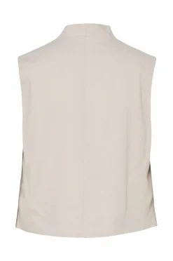pieces Vest pcTiki Waist Coat Silver gray