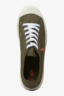 Polo Ralph Lauren Kondisko Low Top Lace Canopy Olive/Orange Pp Outlet