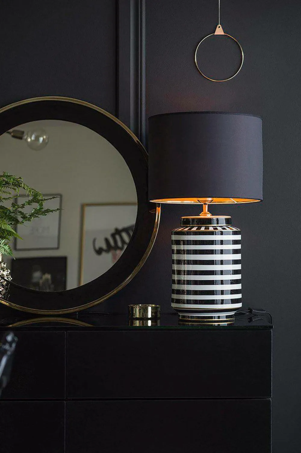PR Home Bordlamper>Bordlampe Gatsby Svart/guld