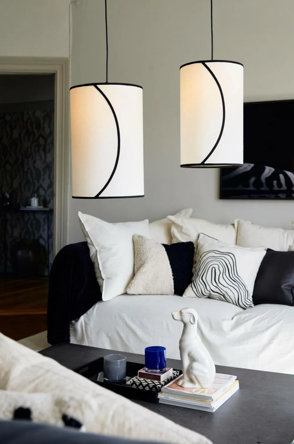 PR Home Lampeskærme>Pendelskærm Ava 30 cm Offwhite