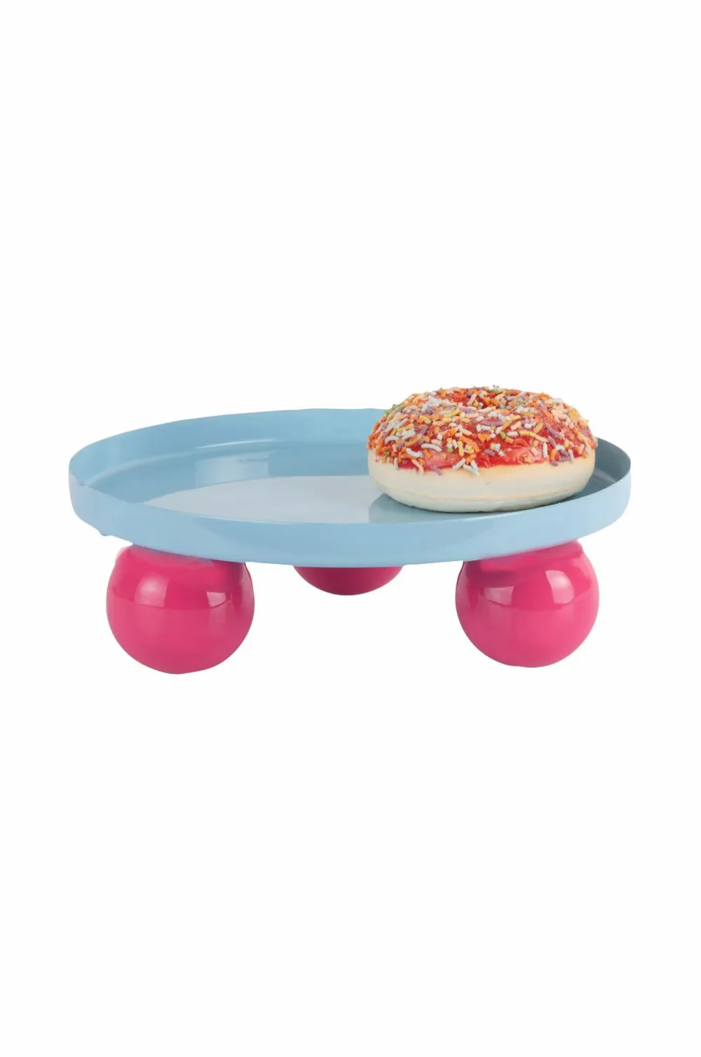 Present Time Bakke Double Funky Round Soft Blue & Bright Pink