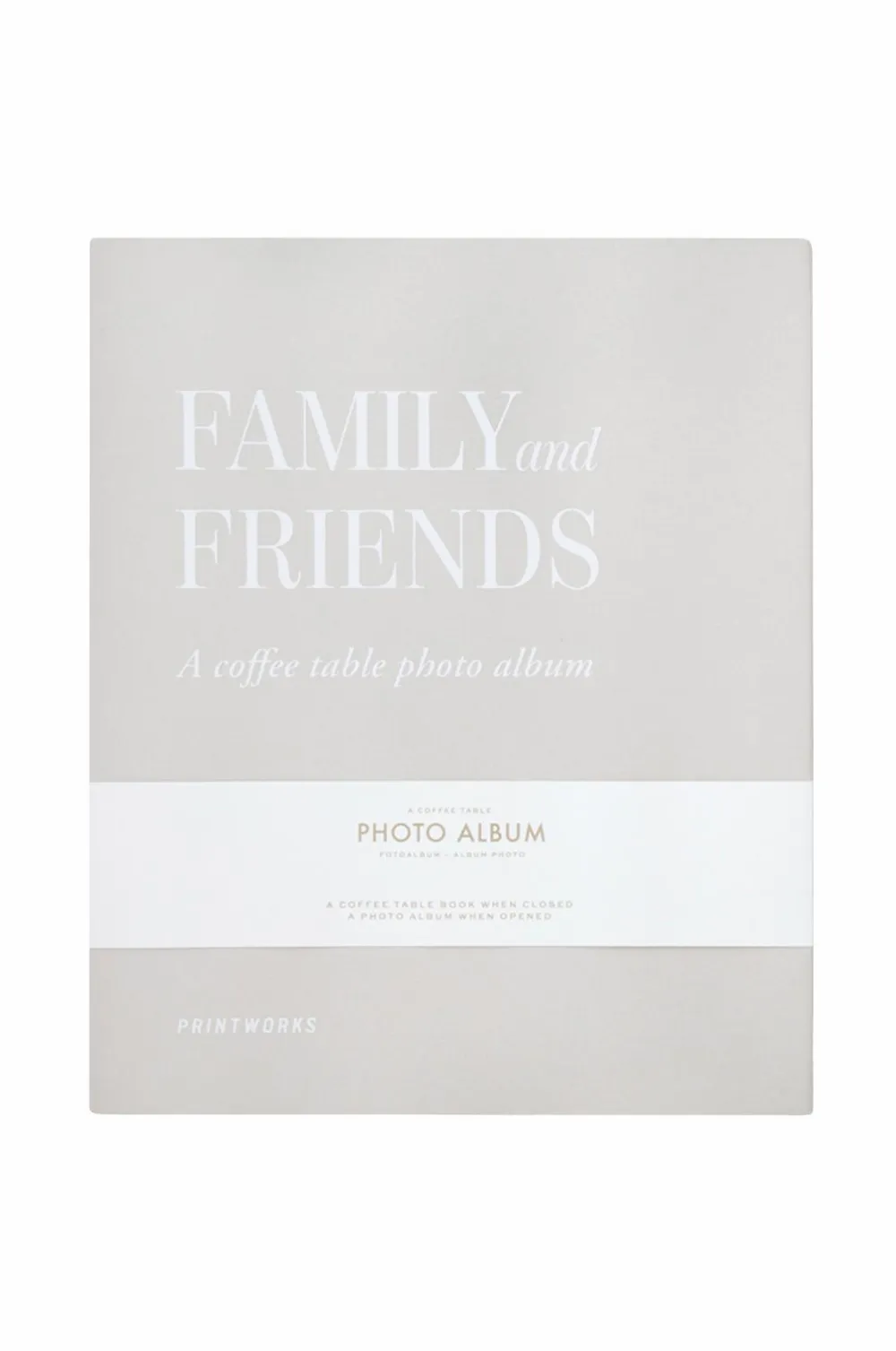 PRINTWORKS Pynteting>Fotoalbum - Family and Friends Lysegrå
