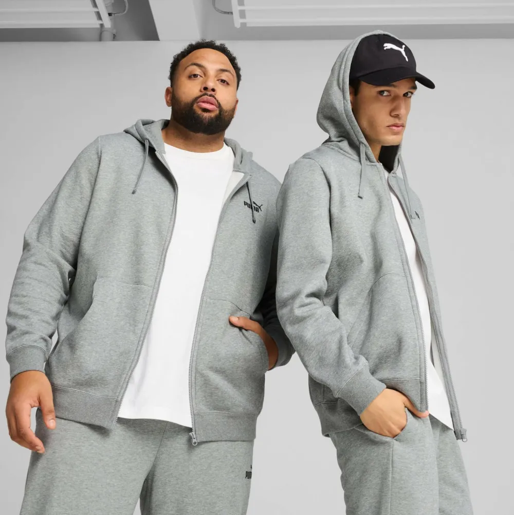 Puma Hættetrøje Ess No. 1 Logo Full-zip Hoodie FL Medium gray heather