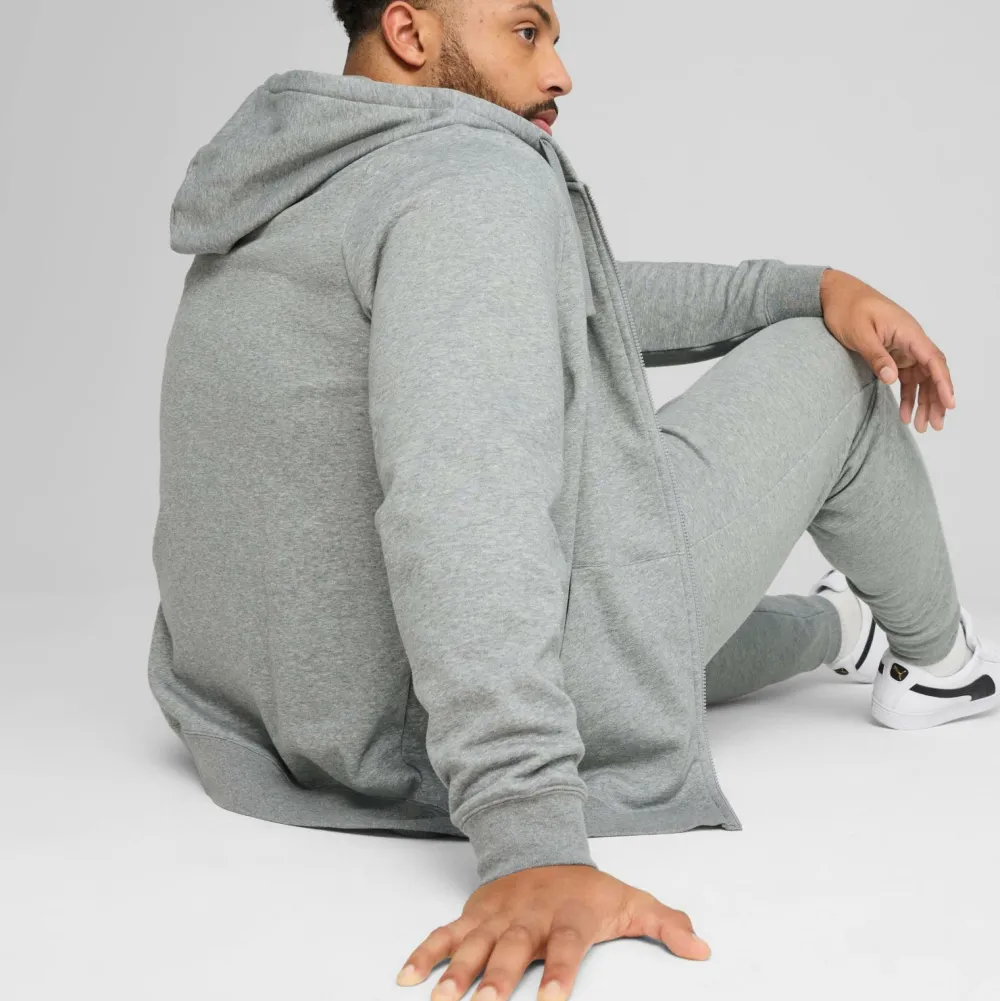 Puma Hættetrøje Ess No. 1 Logo Full-zip Hoodie FL Medium gray heather
