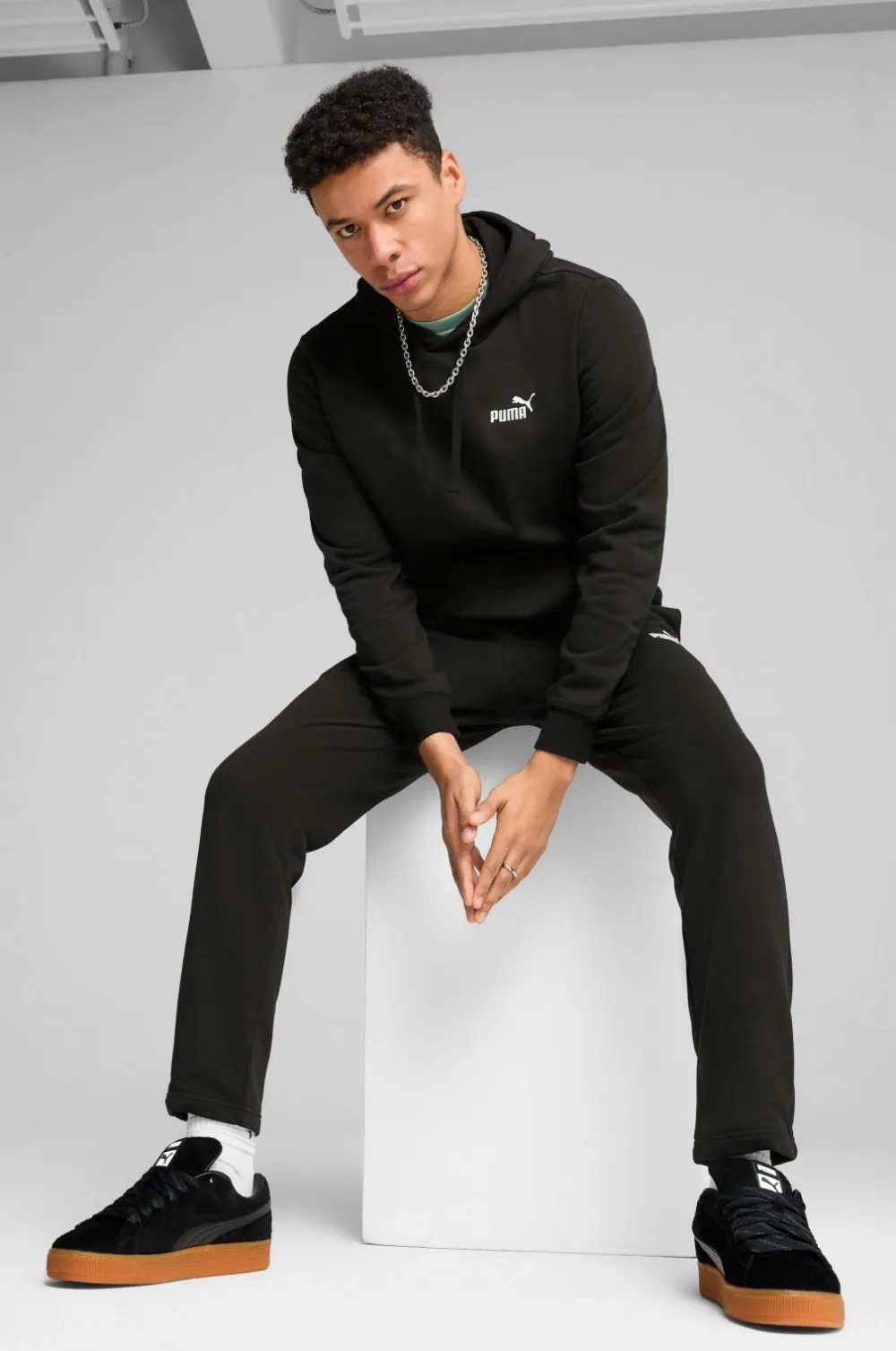 Puma Hættetrøje Ess Small No. 1 Logo Hoodie FL Puma black New