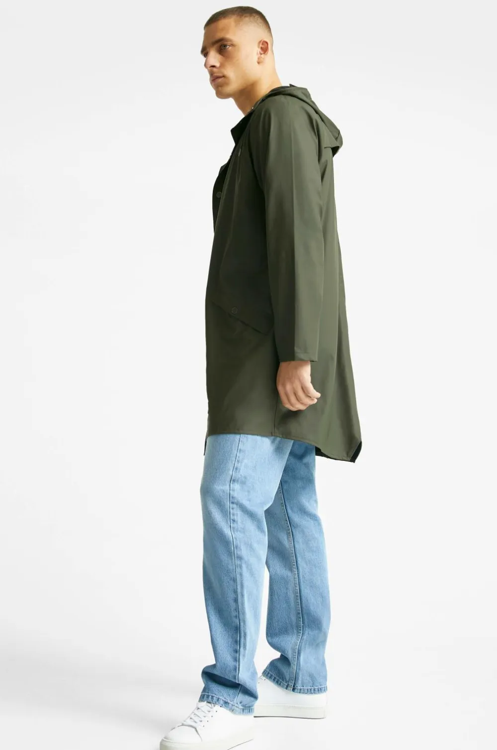 Rains Regntøj|Overtøj>Regnjakke Long Jacket 03 green