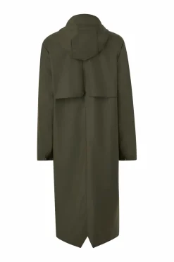 Rains Regnjakke Longer Jacket 03 green Outlet