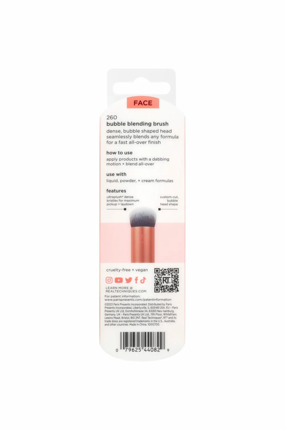 Real Techniques Makeupbørster>Bubble Blending Brush No Color