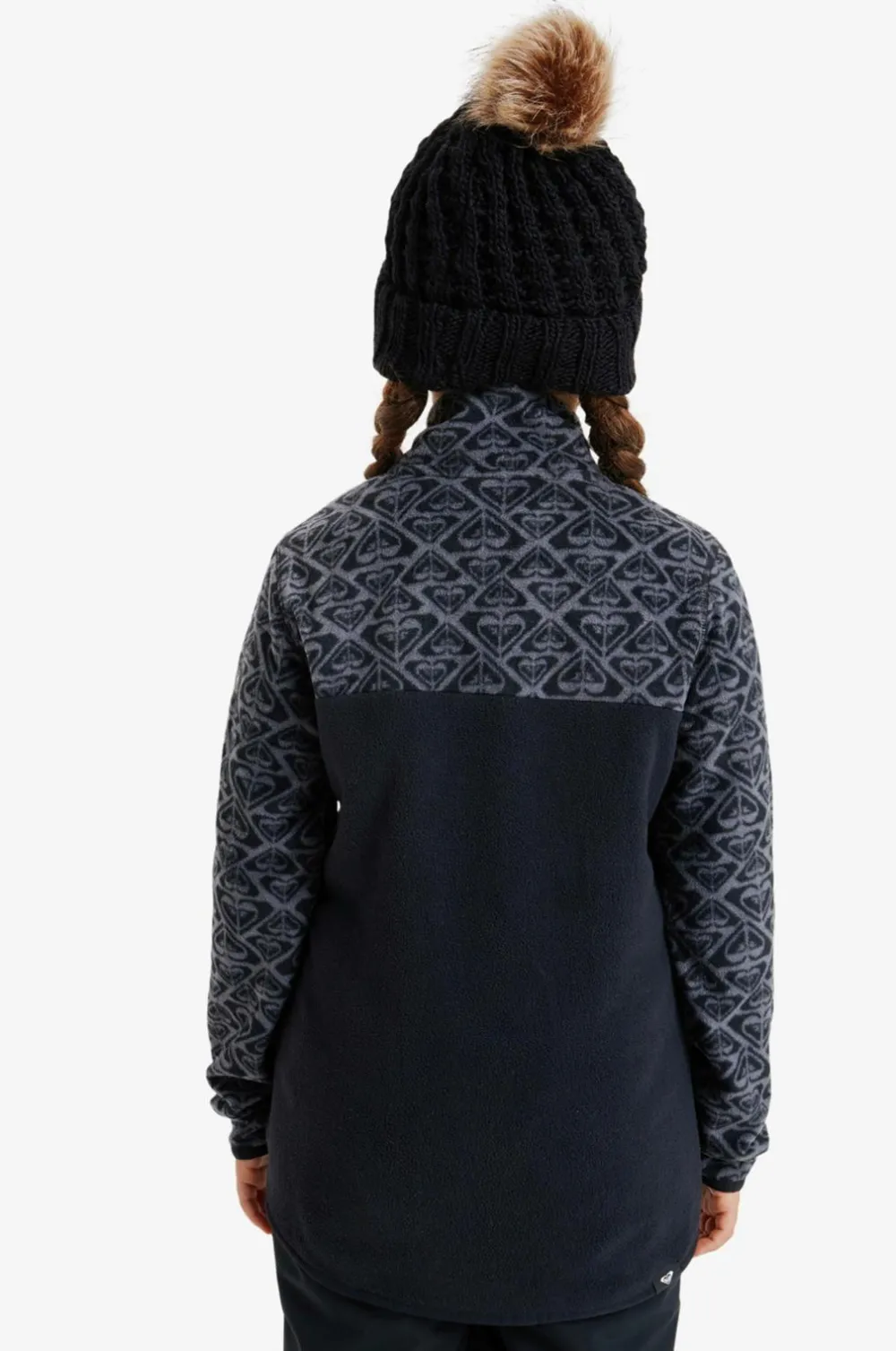 Roxy Trøjer & Cardigans>Fleecetrøje Whitecamp Half Zip True black roxygram tonal