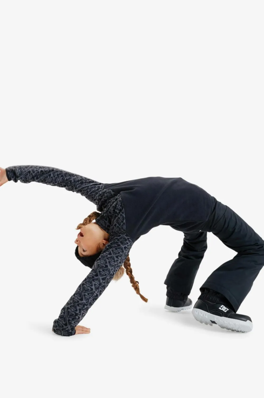 Roxy Trøjer & Cardigans>Fleecetrøje Whitecamp Half Zip True black roxygram tonal