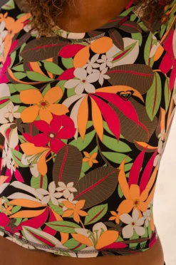 Roxy Trøje med solbeskyttelse / svømmetop PT LS Lycra Anthracite palm song s Online