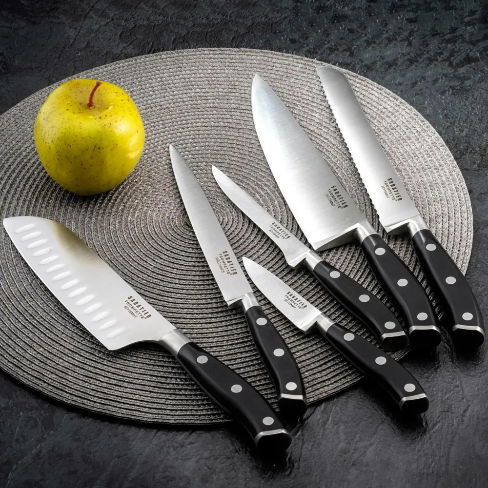 Sabatier Trompette Santoku-kniv Vulcano Black Best