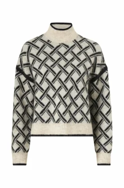 Second Female Trøje Kaja Knit T-neck Brazilian sand Best