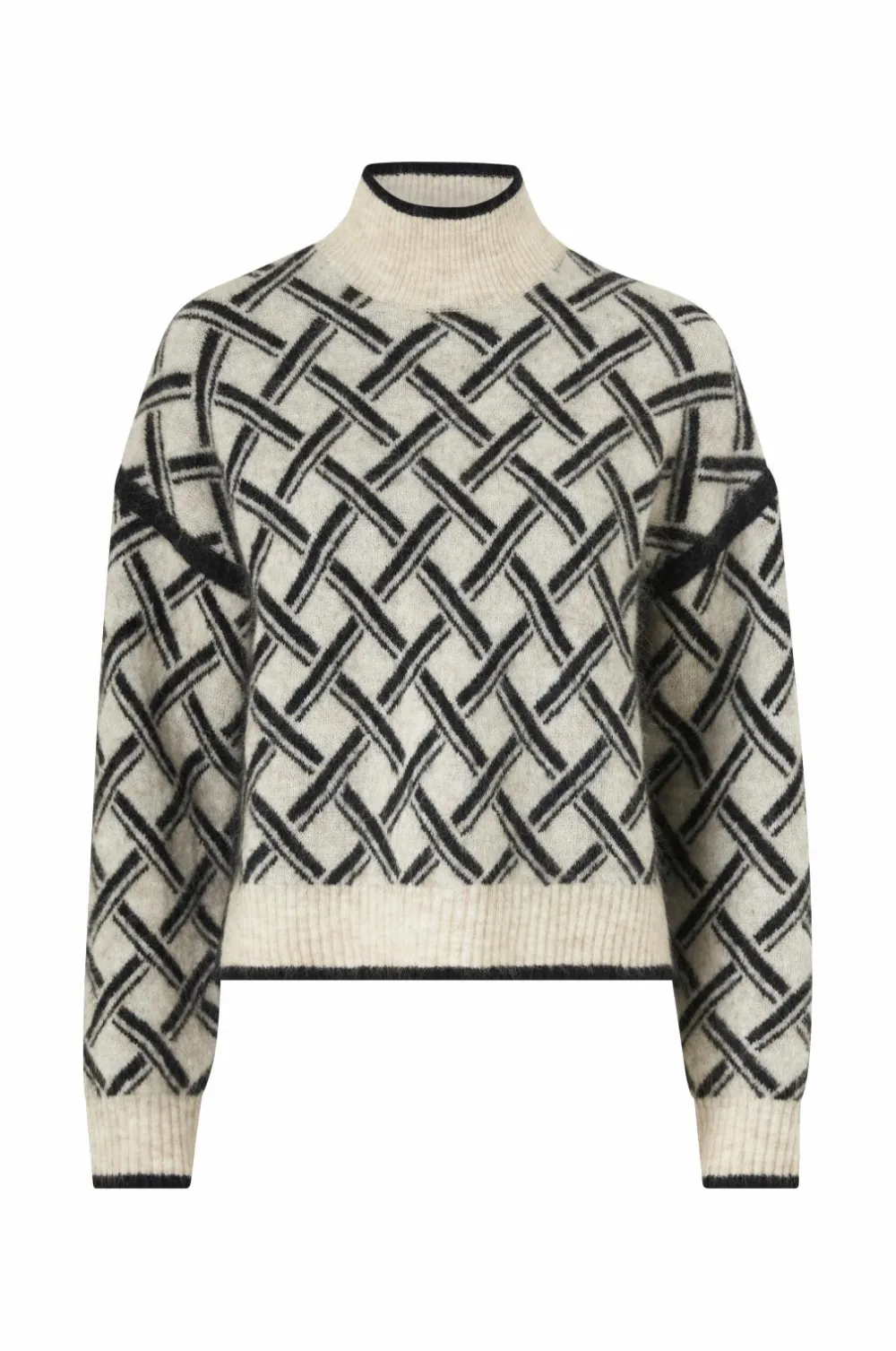 Second Female Trøje Kaja Knit T-neck Brazilian sand Best