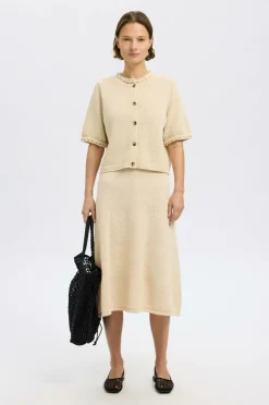 Selected FEMME Nederdel slfAlma MW Knit Skirt Birch Outlet