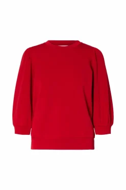 Selected FEMME Sweatshirts & Hoodies>Sweatshirt slfTenny 3/4 Sweat Top Equestrian red