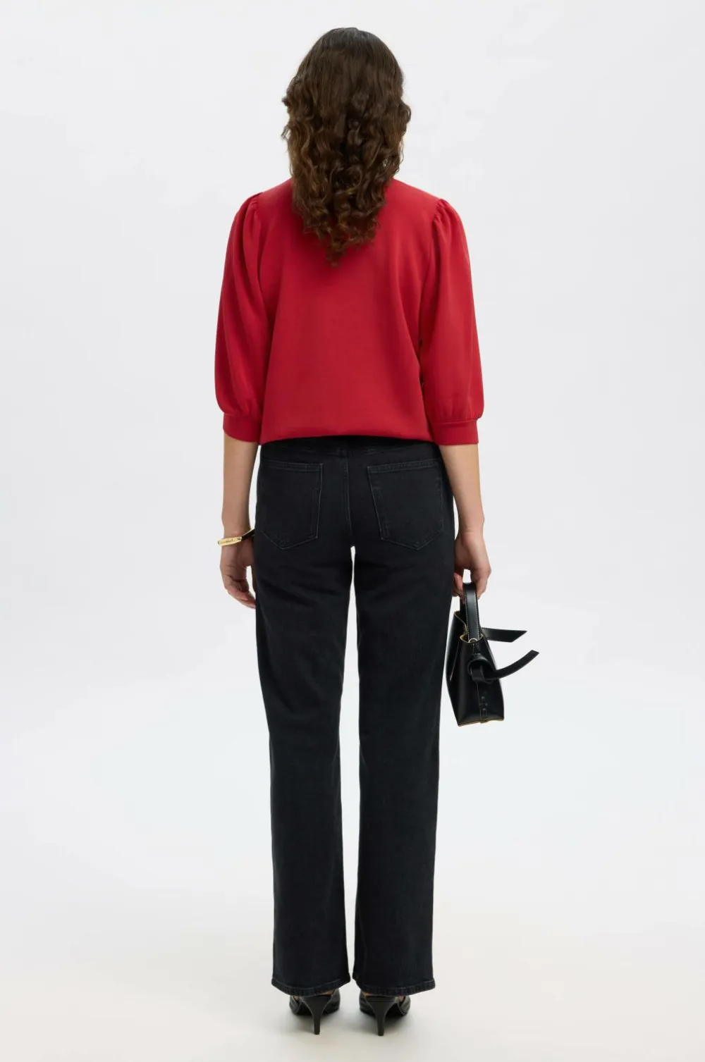 Selected FEMME Sweatshirts & Hoodies>Sweatshirt slfTenny 3/4 Sweat Top Equestrian red