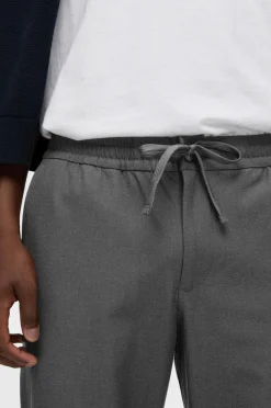 Selected HOMME Bukser Slh196-Straight Robert String Pant Grey melange Discount