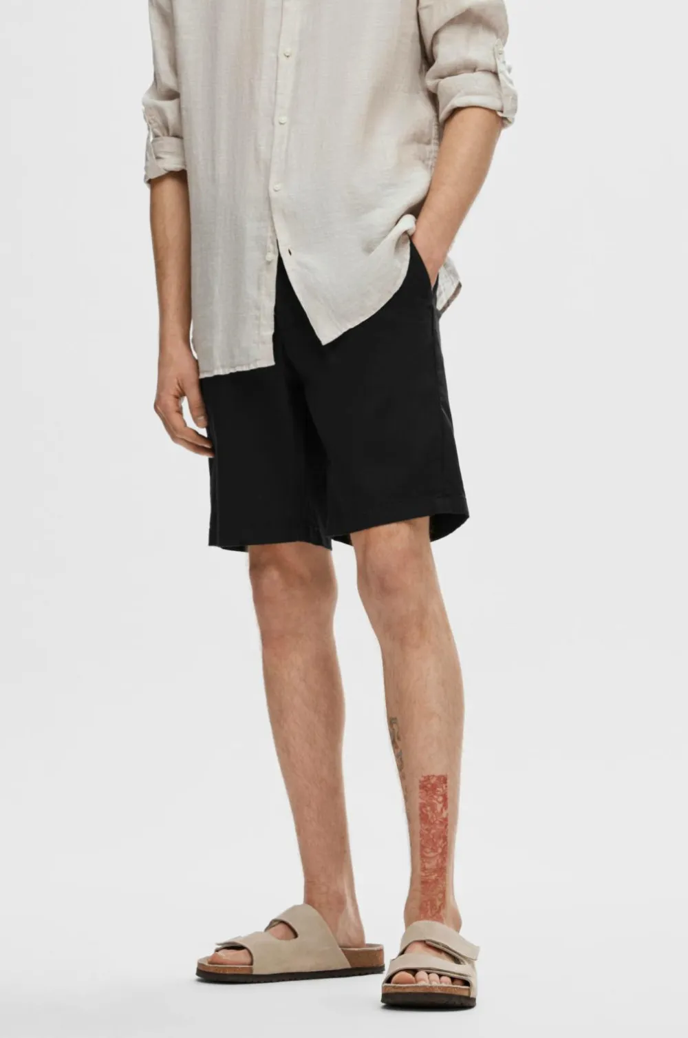 Selected HOMME Shorts>Chinoshorts slhSlim-Miles Flex Shorts Black