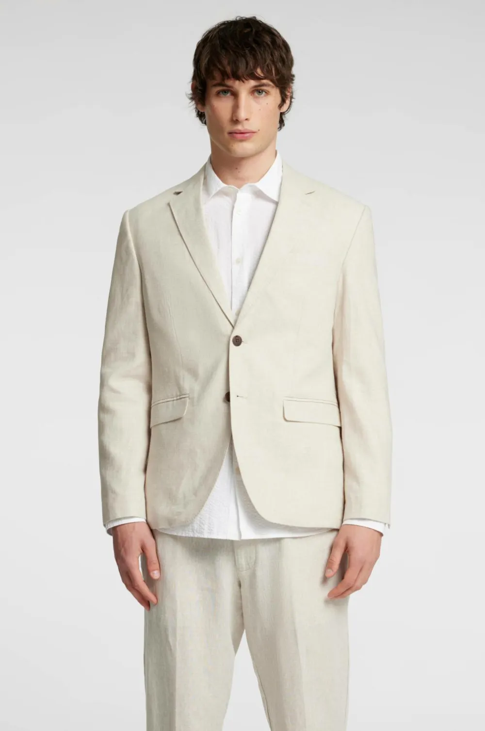 Selected HOMME Habitjakke slhReg-Malik Sun Blz Oatmeal Clearance