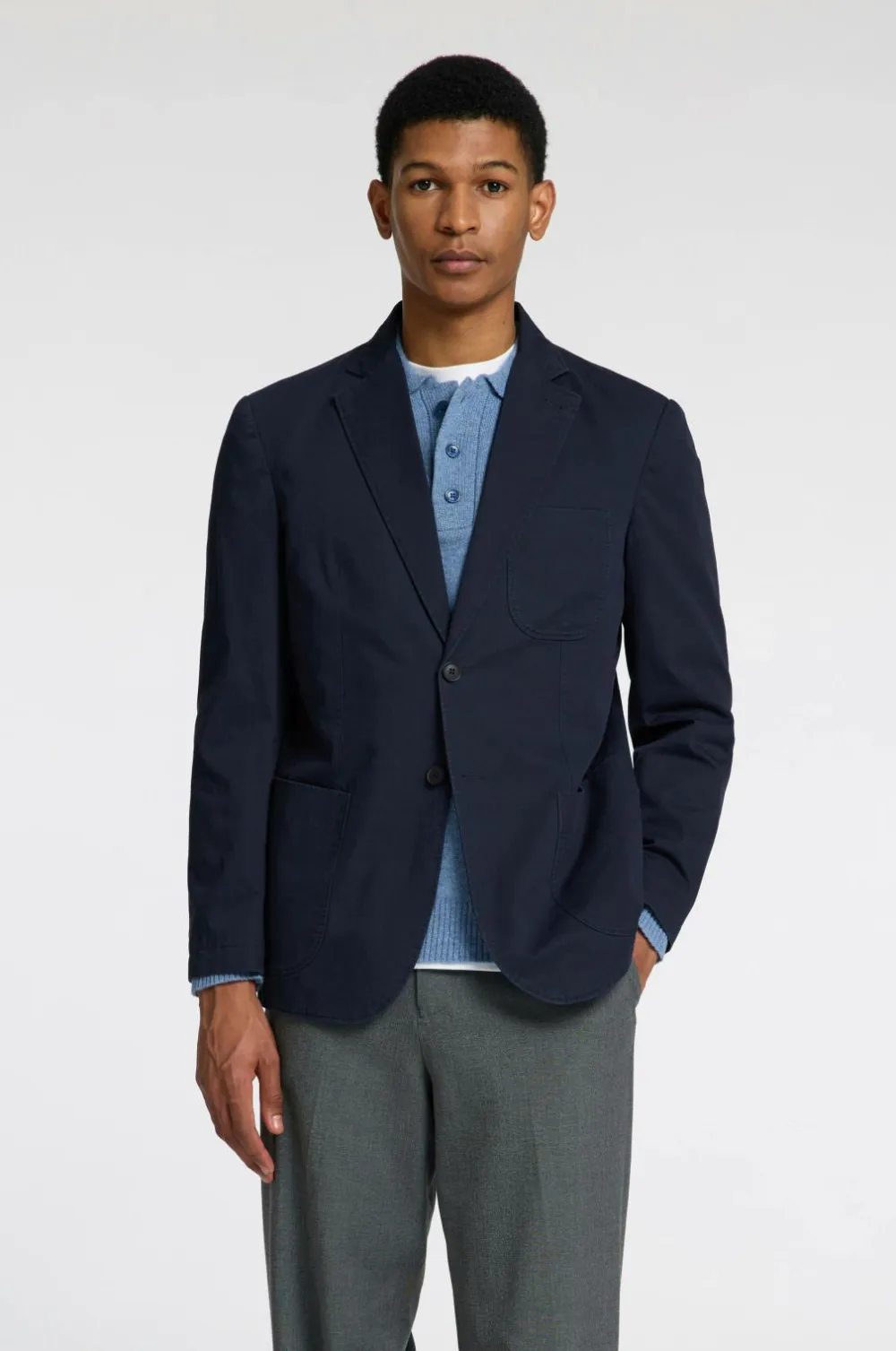 Selected HOMME Blazere & Jakkesæt>Habitjakke slhReg-Glen Washed Blz Dark sapphire