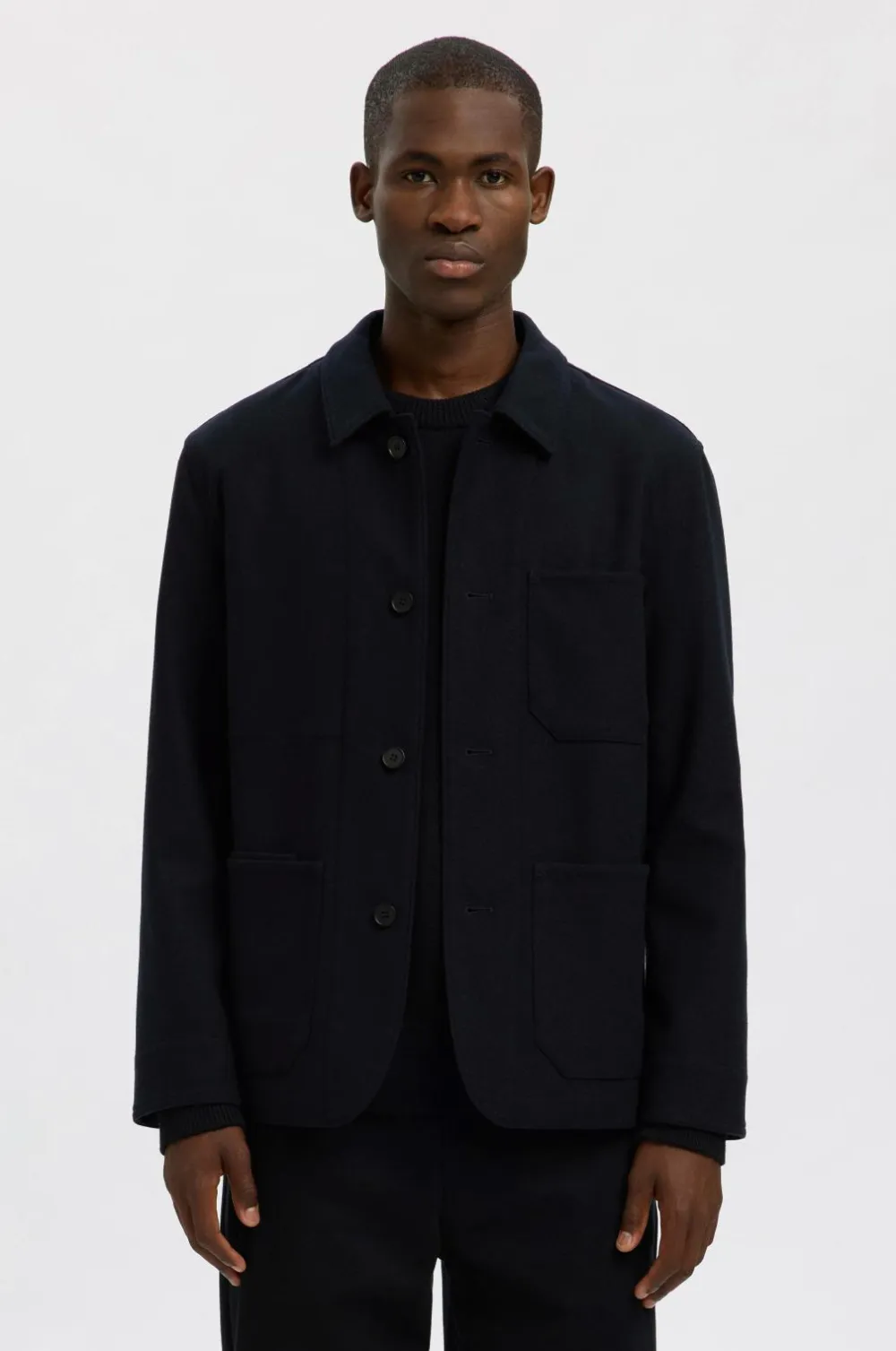Selected HOMME Jakke slhLandon Wool Blend Navy blazer Best