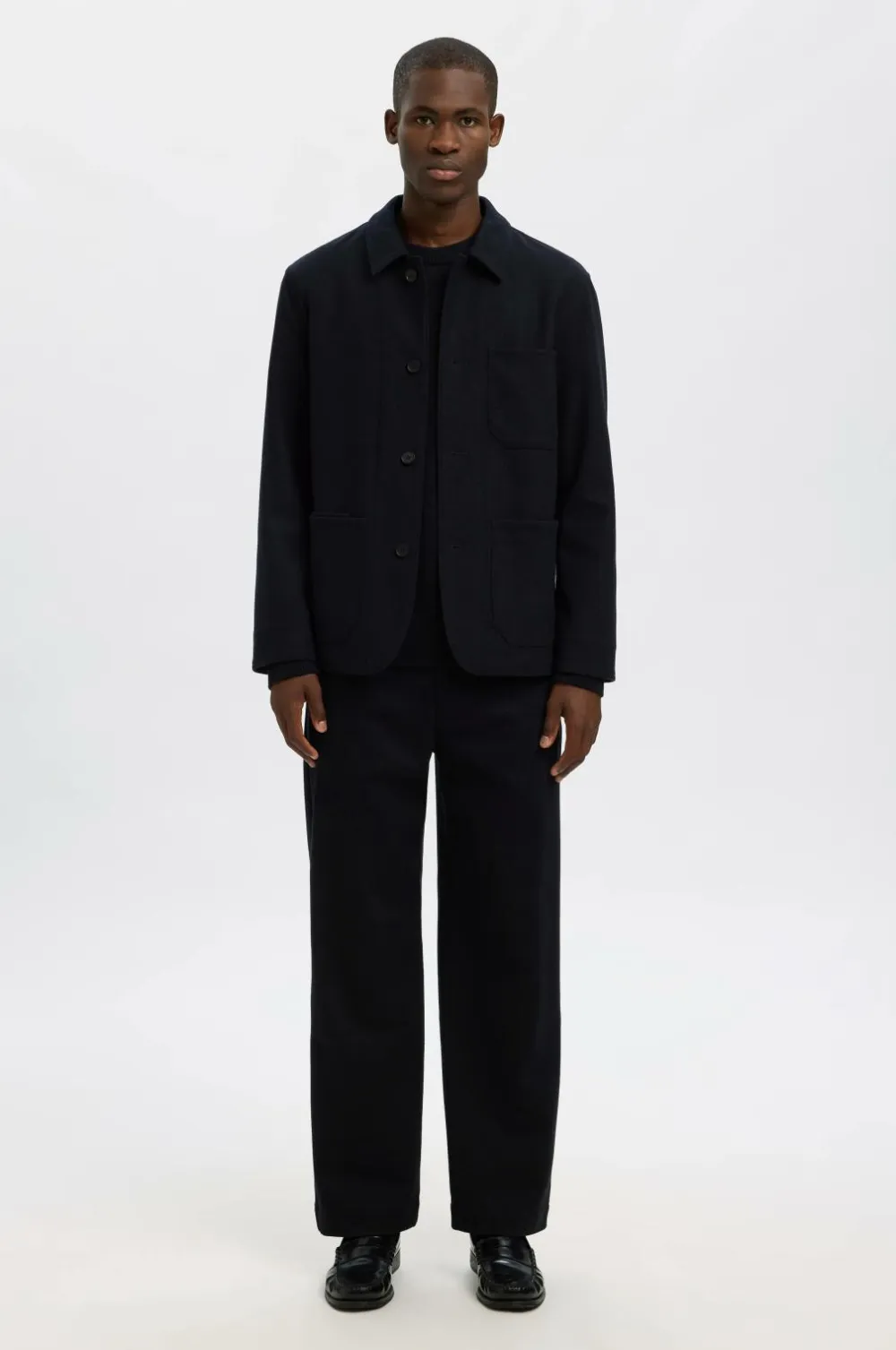 Selected HOMME Jakke slhLandon Wool Blend Navy blazer Best