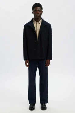 Selected HOMME Poloshirt slhFave Button SS Polo Oatmeal Best