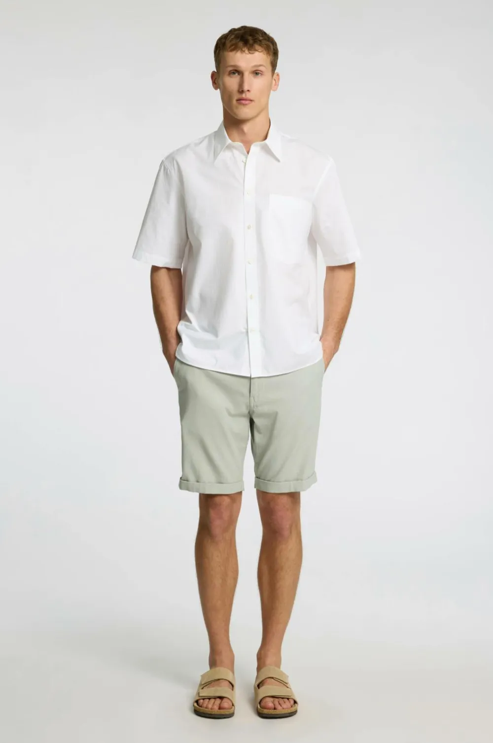 Selected HOMME Shorts>Shorts slhSlim-Luton Flex Iceberg green