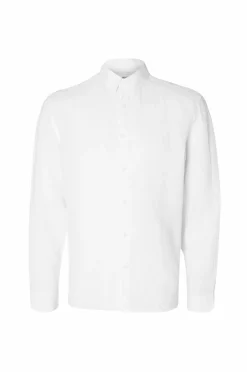 Selected HOMME Skjorte slhRegkylian-linen Shirt LS Classic White Best