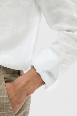 Selected HOMME Skjorte slhRegkylian-linen Shirt LS Classic White Best
