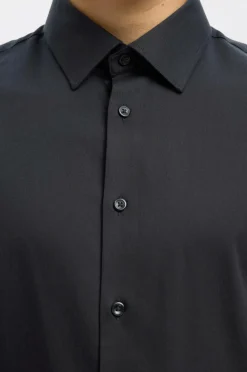 Selected HOMME Skjorte slhSlim-Performance Shirt LS Black Clearance