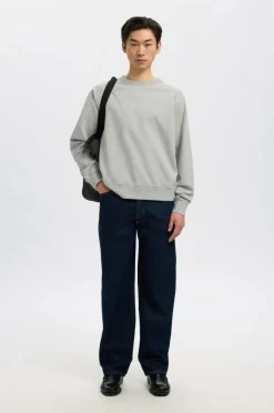 Selected HOMME Sweatshirt slhRelaxluke LS Sweat Crew Neck Light grey melange Best