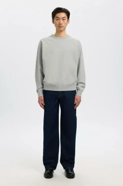 Selected HOMME Sweatshirt slhRelaxluke LS Sweat Crew Neck Light grey melange Best