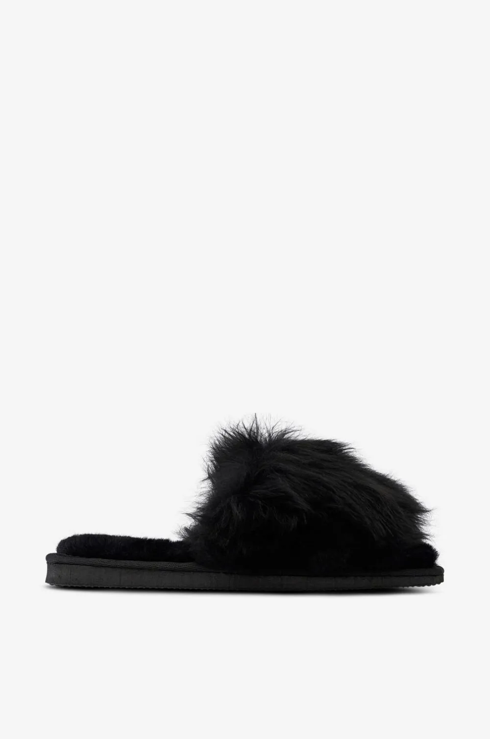 Shepherd Hjemmesko Tessan slip-on i fåreskind Sort Sale