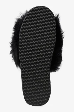 Shepherd Hjemmesko Tessan slip-on i fåreskind Sort Sale