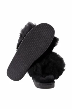 Shepherd Hjemmesko Tessan slip-on i fåreskind Sort Sale