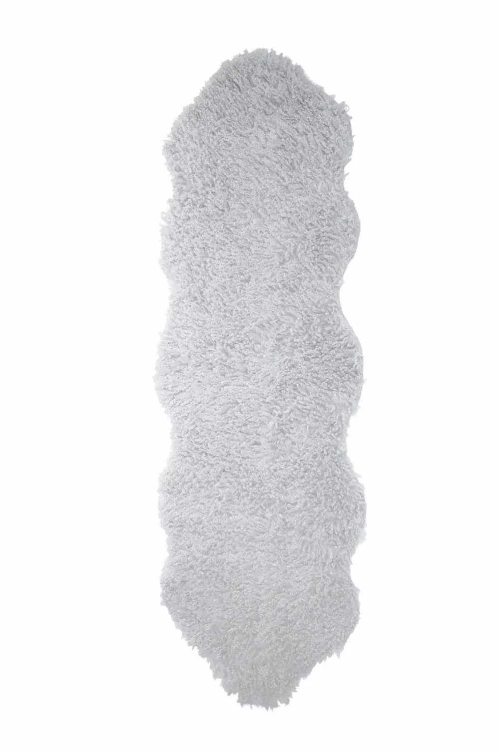 Skinnwille Skind & Skindtæpper>Tæppeimitation Wooly 180cm Sølvfarvet