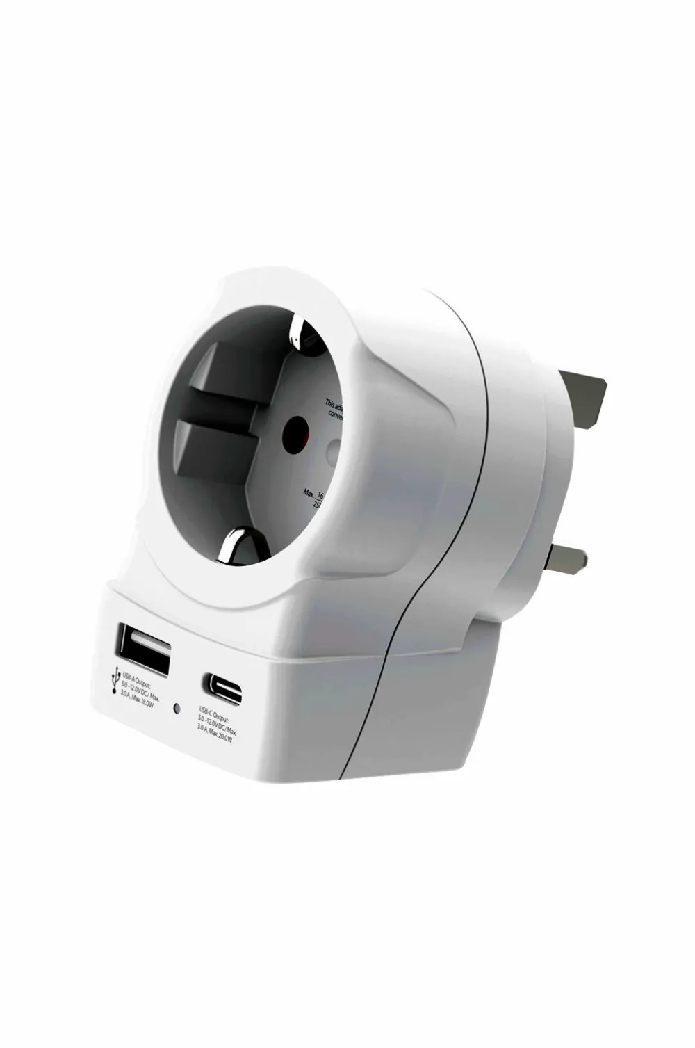 SKROSS Rejseadapter USB-A/USB-C 20W No color New