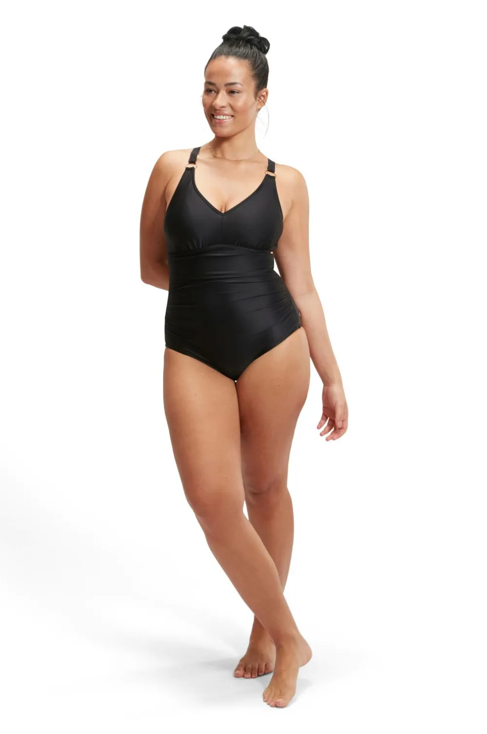 Speedo Badetøj|Badetøj>Badedragt Womens Shaping V Neck 1 Piece Black