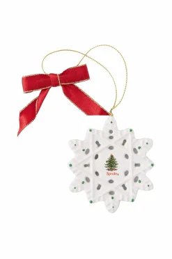 Spode Juldekoration Snöflinga Christmas Tree 7.5 cm Hvid, grøn