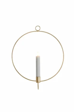 Star Trading CANDLE RING vægdekoration inkl. LED-lys Messing Best